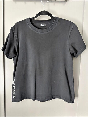 The Kooples Rock is Dead Print Cotton T-Shirt Black & White EU 3